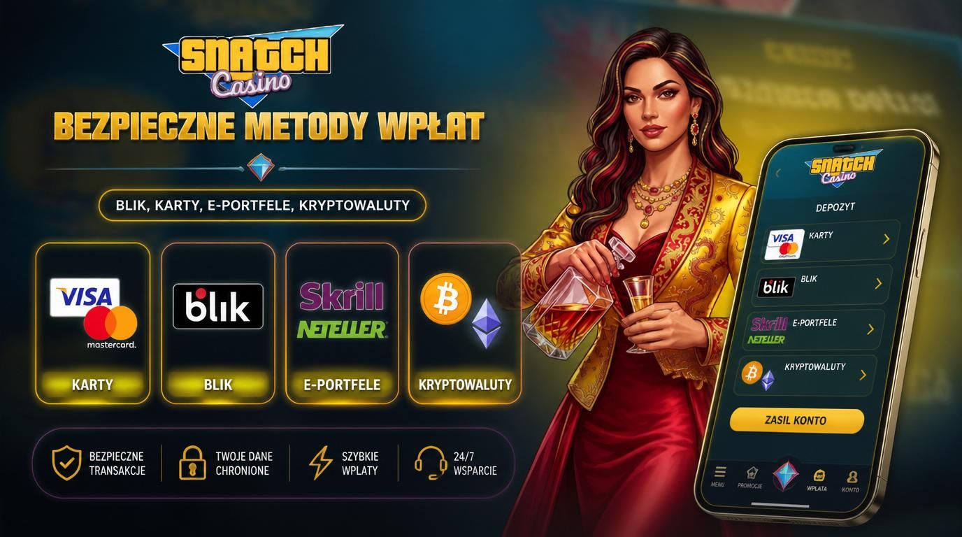 Bezpieczne metody wpłat z kartą, BLIK-iem, portfelami i kryptowalutami.