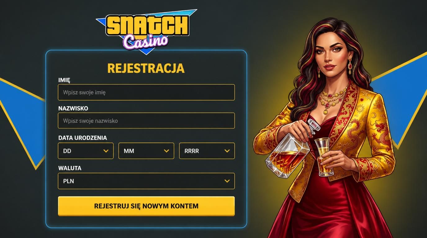 Formularz rejestracji Snatch Casino z Polski